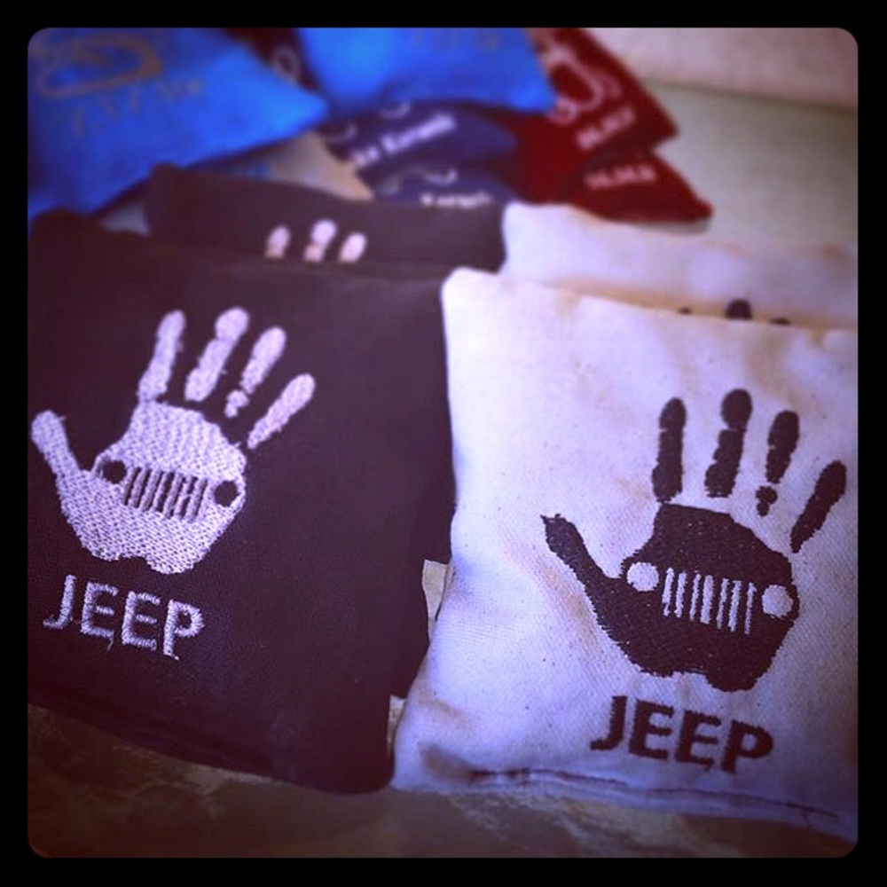 Jeep embroidered cornhole bags set of 8 bags total